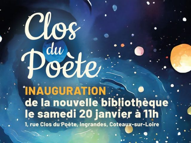 Inauguration Nouvelle bibliothèque “Clos du Poète” à Ingrandes